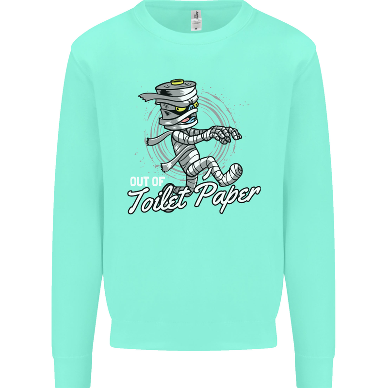 Out of Toilet Paper Funny Halloween Mummy Mens Sweatshirt Jumper Peppermint