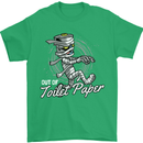 Out of Toilet Paper Funny Halloween Mummy Mens T-Shirt Cotton Gildan Irish Green