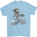 Out of Toilet Paper Funny Halloween Mummy Mens T-Shirt Cotton Gildan Light Blue