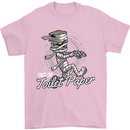 Out of Toilet Paper Funny Halloween Mummy Mens T-Shirt Cotton Gildan Light Pink