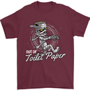 Out of Toilet Paper Funny Halloween Mummy Mens T-Shirt Cotton Gildan Maroon
