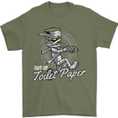 Out of Toilet Paper Funny Halloween Mummy Mens T-Shirt Cotton Gildan Military Green