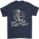 Out of Toilet Paper Funny Halloween Mummy Mens T-Shirt Cotton Gildan Navy Blue