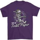 Out of Toilet Paper Funny Halloween Mummy Mens T-Shirt Cotton Gildan Purple