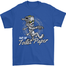Out of Toilet Paper Funny Halloween Mummy Mens T-Shirt Cotton Gildan Royal Blue