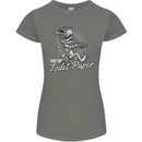 Out of Toilet Paper Funny Halloween Mummy Womens Petite Cut T-Shirt Charcoal