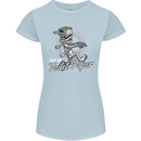Out of Toilet Paper Funny Halloween Mummy Womens Petite Cut T-Shirt Light Blue