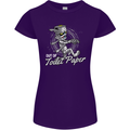 Out of Toilet Paper Funny Halloween Mummy Womens Petite Cut T-Shirt Purple
