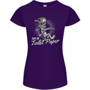 Out of Toilet Paper Funny Halloween Mummy Womens Petite Cut T-Shirt Purple