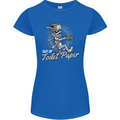 Out of Toilet Paper Funny Halloween Mummy Womens Petite Cut T-Shirt Royal Blue
