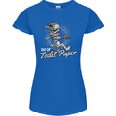 Out of Toilet Paper Funny Halloween Mummy Womens Petite Cut T-Shirt Royal Blue