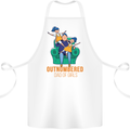 Outnumbered Dad Girls Fathers Day Daughters Cotton Apron 100% Organic White