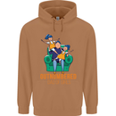 Outnumbered Dad Girls Fathers Day Daughters Mens 80% Cotton Hoodie Caramel Latte