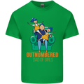 Outnumbered Dad Girls Fathers Day Daughters Mens Cotton T-Shirt Tee Top Irish Green