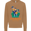 Outnumbered Dad Girls Fathers Day Daughters Mens Sweatshirt Jumper Caramel Latte