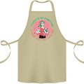 Overwhelmed Mum Kids Funny Mother's Day Cotton Apron 100% Organic Khaki