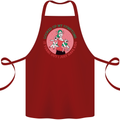 Overwhelmed Mum Kids Funny Mother's Day Cotton Apron 100% Organic Maroon