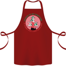 Overwhelmed Mum Kids Funny Mother's Day Cotton Apron 100% Organic Maroon