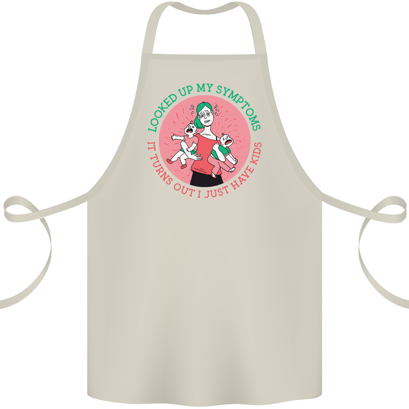 Overwhelmed Mum Kids Funny Mother's Day Cotton Apron 100% Organic Natural