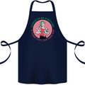 Overwhelmed Mum Kids Funny Mother's Day Cotton Apron 100% Organic Navy Blue