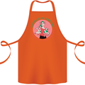 Overwhelmed Mum Kids Funny Mother's Day Cotton Apron 100% Organic Orange