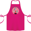 Overwhelmed Mum Kids Funny Mother's Day Cotton Apron 100% Organic Pink