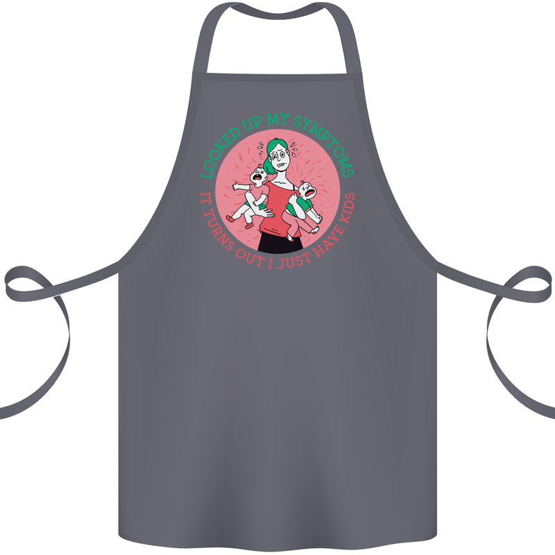 Overwhelmed Mum Kids Funny Mother's Day Cotton Apron 100% Organic Steel