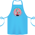 Overwhelmed Mum Kids Funny Mother's Day Cotton Apron 100% Organic Turquoise