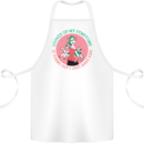Overwhelmed Mum Kids Funny Mother's Day Cotton Apron 100% Organic White