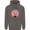 Overwhelmed Mum Kids Funny Mother's Day Mens 80% Cotton Hoodie Charcoal