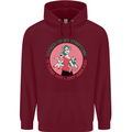 Overwhelmed Mum Kids Funny Mother's Day Mens 80% Cotton Hoodie Maroon