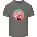 Overwhelmed Mum Kids Funny Mother's Day Mens Cotton T-Shirt Tee Top Charcoal