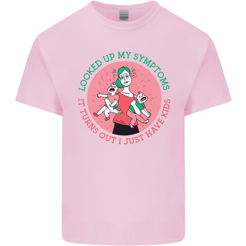 Overwhelmed Mum Kids Funny Mother's Day Mens Cotton T-Shirt Tee Top Light Pink