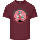 Overwhelmed Mum Kids Funny Mother's Day Mens Cotton T-Shirt Tee Top Maroon