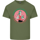 Overwhelmed Mum Kids Funny Mother's Day Mens Cotton T-Shirt Tee Top Military Green