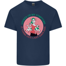 Overwhelmed Mum Kids Funny Mother's Day Mens Cotton T-Shirt Tee Top Navy Blue