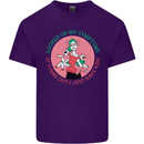 Overwhelmed Mum Kids Funny Mother's Day Mens Cotton T-Shirt Tee Top Purple