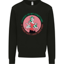 Overwhelmed Mum Kids Funny Mother's Day Mens Sweatshirt Jumper Black