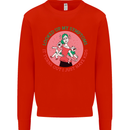 Overwhelmed Mum Kids Funny Mother's Day Mens Sweatshirt Jumper Bright Red