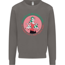 Overwhelmed Mum Kids Funny Mother's Day Mens Sweatshirt Jumper Charcoal