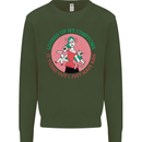 Overwhelmed Mum Kids Funny Mother's Day Mens Sweatshirt Jumper Forest Green