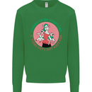 Overwhelmed Mum Kids Funny Mother's Day Mens Sweatshirt Jumper Irish Green