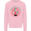 Overwhelmed Mum Kids Funny Mother's Day Mens Sweatshirt Jumper Light Pink