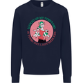 Overwhelmed Mum Kids Funny Mother's Day Mens Sweatshirt Jumper Navy Blue