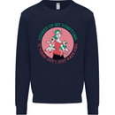 Overwhelmed Mum Kids Funny Mother's Day Mens Sweatshirt Jumper Navy Blue