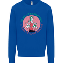 Overwhelmed Mum Kids Funny Mother's Day Mens Sweatshirt Jumper Royal Blue