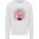 Overwhelmed Mum Kids Funny Mother's Day Mens Sweatshirt Jumper White