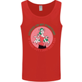 Overwhelmed Mum Kids Funny Mother's Day Mens Vest Tank Top Red