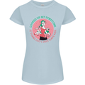 Overwhelmed Mum Kids Funny Mother's Day Womens Petite Cut T-Shirt Light Blue