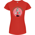 Overwhelmed Mum Kids Funny Mother's Day Womens Petite Cut T-Shirt Red